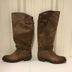 Frye Dorado Lug Sole Lt. Brown Leather Riding Boot